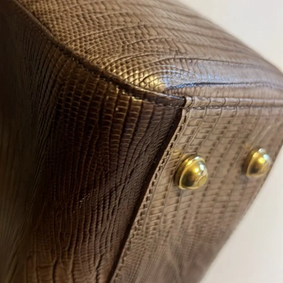 Brahmin Mini Arno Sable Lizard Fashion